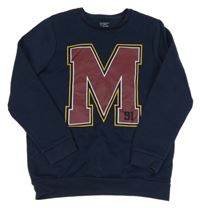 Tmavomodrá mikina s písmenem Primark