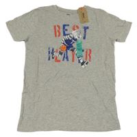 Nové - šedé tričko s tygrem a nápisem Rebel