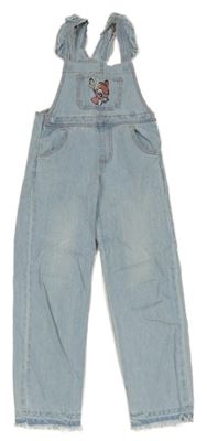 Světlemodré laclové rifle s Bambim a volánky