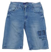 Modré riflové teplákové kraťasy Pepe Jeans