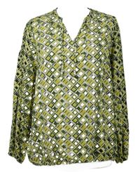 Dámská žluto-zeleno-černá vzorovaná halenka Laura Torelli