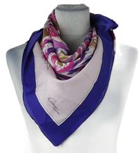 Dámský světlerůžovo-fialový šátek s listy