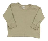 Béžové žebrované triko H&M
