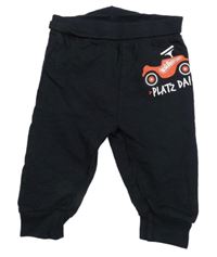 Černé tepláky s obrázkem