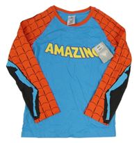 Nové - Modro-červené pyžamové triko - Spiderman Disney