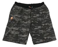 Tmavošedé vzorované teplákové kraťasy NERF