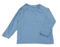Světlemodré triko s kapsičkou Tu