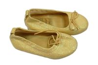 Žluté třpytivé baleríny H&M vel.23