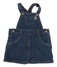 Tmavomodré riflové laclové šaty Kiabi