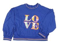 Fialová mikina s nápisem Monsoon