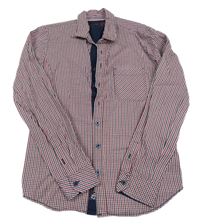 Bílo-červeno-tmavomodrá kostičkovaná košile Chapter young