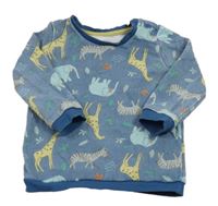 Modrá mikina se zvířaty Matalan