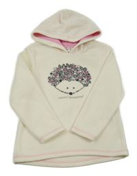 Smetanová fleecová mikina s ježkem a kapucí Topolino