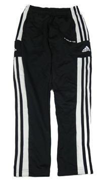 Černo-bílé sportovní tepláky Adidas