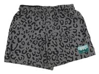 Šedo-černé leopardí plážové kraťasy H&M