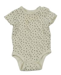 Smetanovo-černé vzorované žebrované body KIABI
