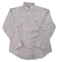 Bílo-modro-červená kostkovaná košile Ralph Lauren