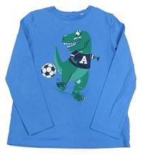 Modré triko s dinosaurem C&A