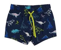 Tmavomodré nohavičkové plavky s dinosaury H&M
