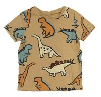 Béžové tričko s dinosaury George 