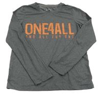 Šedé triko s nápisem Tchibo