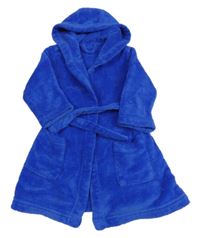 Safírový chlupatý župan s kapucí George 