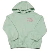 Světlezelená mikina s nápisem a kapucí George 
