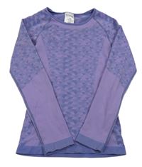 Fialové vzorované spodní funkční triko Active Touch 