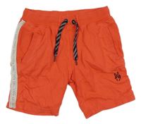 Korálové teplákové kraťasy s nápisy Sturdy 