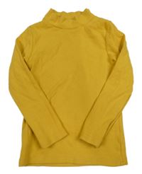 Žluté triko s rolákem 