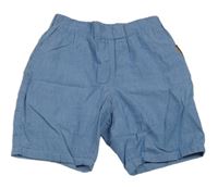 Modré plátěné kraťasy 