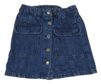 Tmavomodrá riflová propínací sukně George 