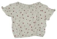 Bílá lehká halenka s kytičkami H&M