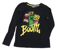 Černé triko Minecraft 