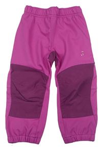 Tmavorůžovo-mahagonové softshellové kalhoty COLOR KIDS