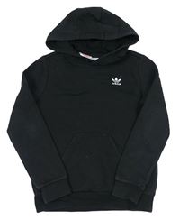 Černá mikina s kapsou a kapucí Adidas