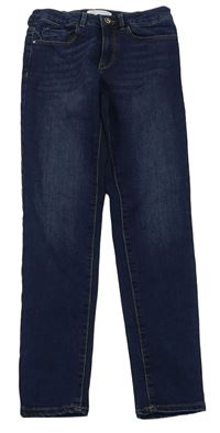 Tmavomodré skinny teplákové rifle zn. ZARA