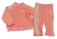 2Set - Korálová propínací sportovní mikina + tepláky Adidas