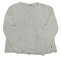 Bílý propínací crop svetr H&M
