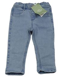 Světlemodré skinny teplákové rifle H&M