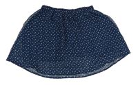 Tmavomodro-lila puntíkatá šifonová sukně Lily & Dan