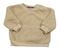 Béžová huňatá mikina s kapsou PRIMARK