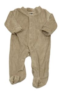 Světlehnědý sametový overal so cute