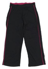 Černo-malinové capri sportovní legíny POCOPIANO