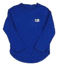 Safírové triko s kapsou s nášivkou Nutmeg