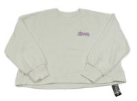 Nové - bílá oversize crop mikina s nápisy St. Bernard