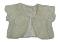 Smetanové kožešinové podšité bolérko YD