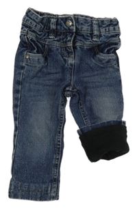 Modré podšité rifle se srdíčky impidimpi