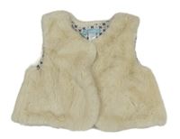 Smetanové kožešinové podšité bolérko OBaïBi