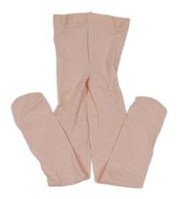 Světlerůžové silonky s květy a vzorem 